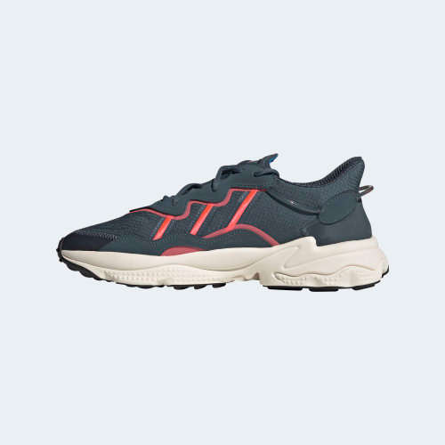 adidas Men's OZWEEGO Legacy Blue/ Signal Pink/ Chalk White FV9662 Size UK 11.5 (SA 11.5)