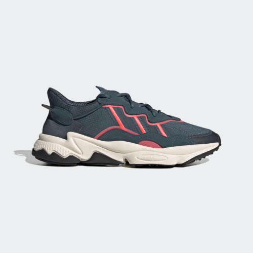 adidas Men's OZWEEGO Legacy Blue/ Signal Pink/ Chalk White FV9662 Size UK 11.5 (SA 11.5)