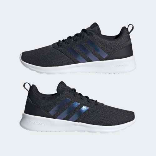 adidas Women`s QT RACER 2.0 Core Black/ Iridescent/ Grey Six FY8309 Size UK 4 (SA 4)