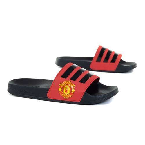 adidas Unisex ADILETTE MANCHESTER UNITED Real Red/ Core Black FW7072 Size UK 9 (SA 9)