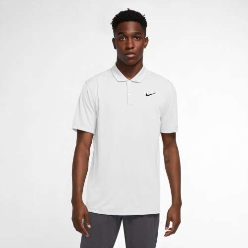 NIKE Men`s Dry Essential Solid Golf Polo Shirt WHITE CU9792 100 Size Large