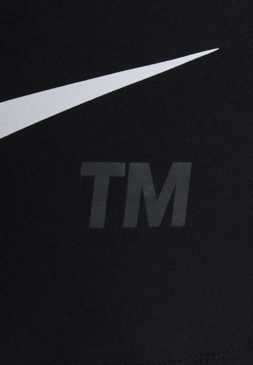 NIKE Men`s Sportswear Oversized Side Swoosh Statement SS Tee Black DX2115 010 Size Medium