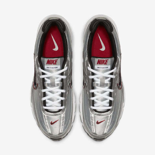 Nike Men`s INITIATOR Metallic Silver/ Black-White 394055 001 Size UK 9 (SA 9)