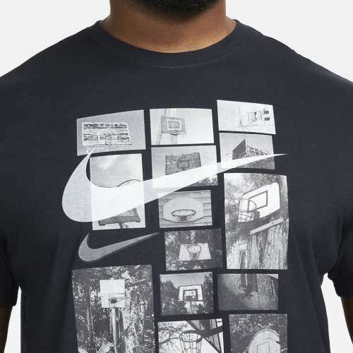 NIKE Men`s ONE CITY BASKETBALL SS Tee Black DM2529 010 Size Large