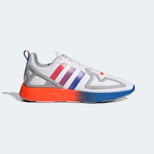 adidas Men`s ZX 2K FLUX Cloud White / Core Black / Blue FX2044 Size UK 10 (SA 10)