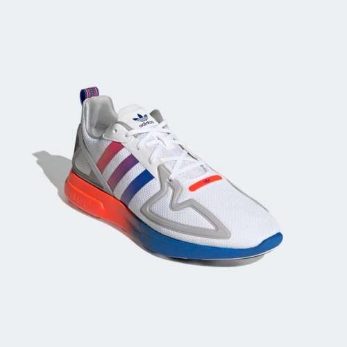 adidas Men`s ZX 2K FLUX Cloud White / Core Black / Blue FX2044 Size UK 10 (SA 10)