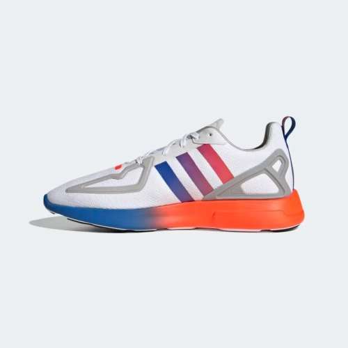 adidas Men`s ZX 2K FLUX Cloud White / Core Black / Blue FX2044 Size UK 10 (SA 10)