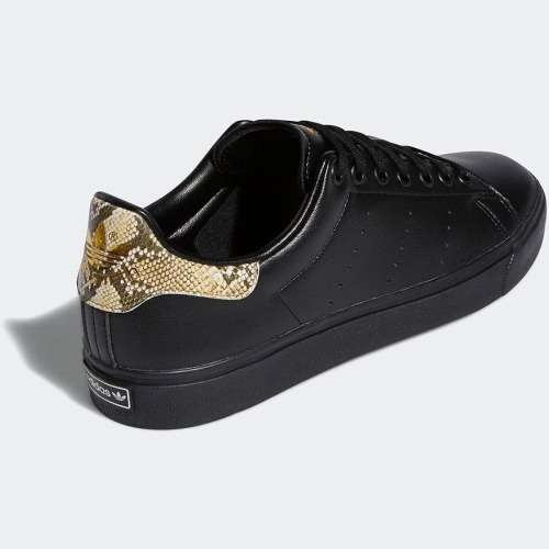 Adidas stan smith womens black gold clearance