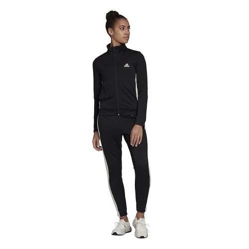 adidas Women`s TEAM SPORTS 2 PIECE TRACK SUIT Black FI6696 Size Medium