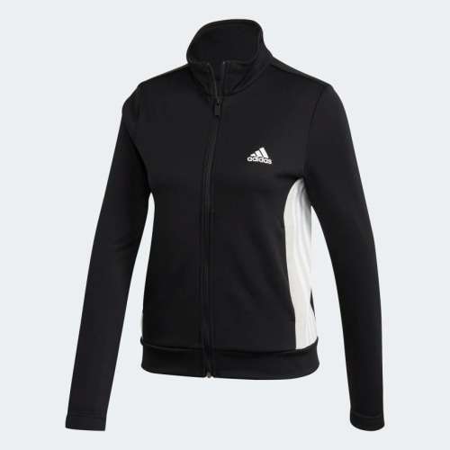 adidas Women`s TEAM SPORTS 2 PIECE TRACK SUIT Black FI6696 Size Medium