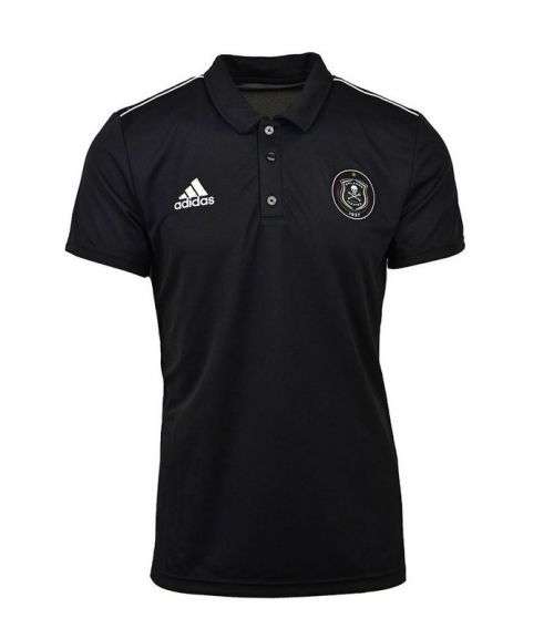 adidas Men`s Performance Orlando Pirates Polo Tee Black FZ8749 Size Medium