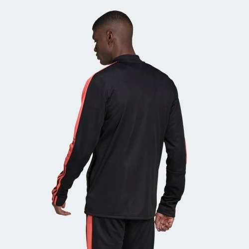 adidas Men`s TIRO ESSENTIALS TRACK TOP Full Zip Black / Semi Turbo HF0297 Size Large