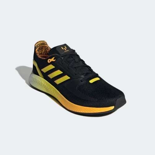 adidas Men`s RUNFALCON 2.0 Core Black / Bright Yellow / Semi Solar Gold GW3670 Size UK 9 (SA 9)