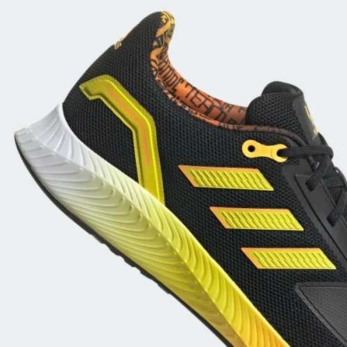 adidas Men`s RUNFALCON 2.0 Core Black / Bright Yellow / Semi Solar Gold GW3670 Size UK 9 (SA 9)