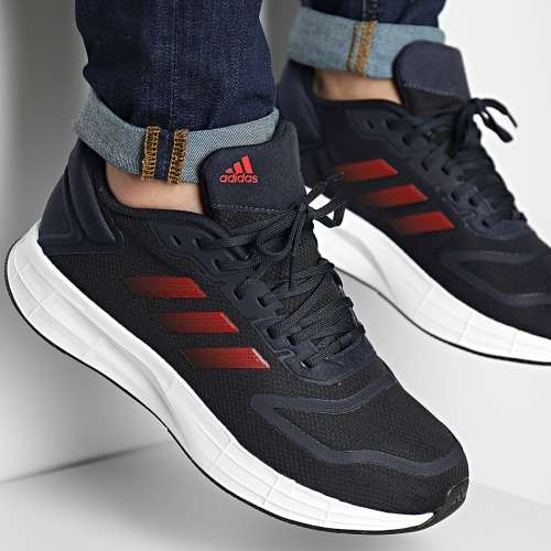adidas Men`s DURAMO 10 Blue/ Vivid Red/ Cloud White GW4080 Size UK 11 (SA 11)