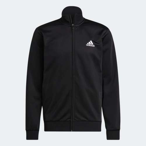 adidas Men`s PRIMEGREEN ESSENTIALS SMALL LOGO 2 PC TRACK SUIT Black/White GK9656 Size Medium