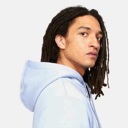 NIKE Men`s Sportswear Club Fleece Hoodie Light Marine BV2973 548 Size Medium