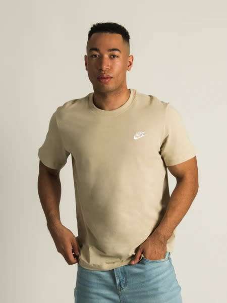 NIKE Men`s Sportswear Club Tee Beige AR4997 206 Size Medium