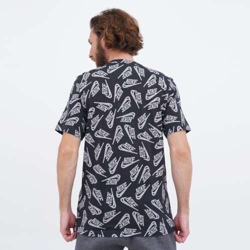 NIKE Men`s Sportswear Tee Essential s Printed AOP H21 Black/Grey DD3464 103 Size XL