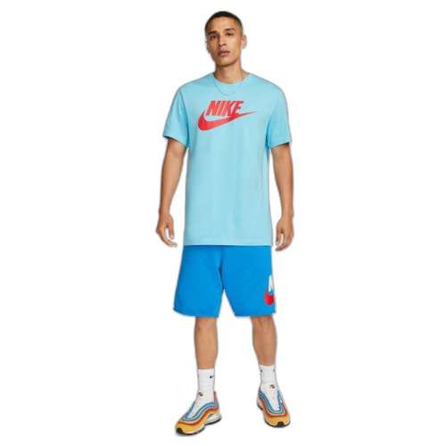 NIKE Men`s Sportswear Tee ICON FUTURA Blue Chill AR5004 499 Size Medium
