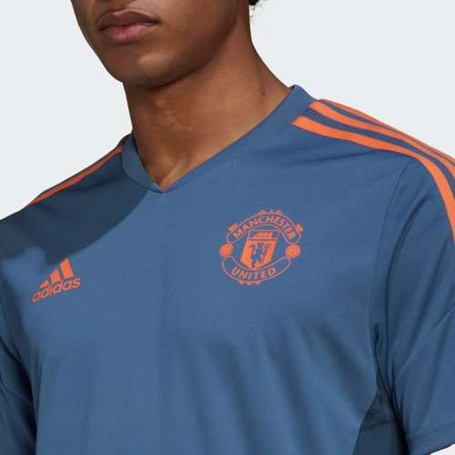 adidas Men`s MANCHESTER UNITED CONDIVO 22 TRAINING JERSEY Crew Blue HH9316 Size Extra Large