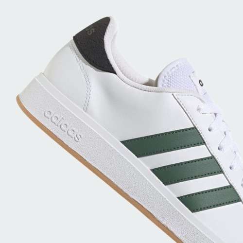 adidas Men`s Grand Court Base 2.0 Cloud White/ Green Oxide/ Gum GY9863 Size UK 10 (SA 10)