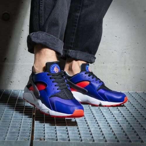 Nike Men`s Nike Air Huarache Concord/ Team Orange Copa Black DD1068 400 Size UK 8 (SA 8)