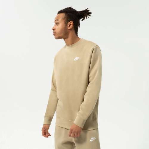 NIKE Men`s Sportswear Club Crew Limestone BV2662 250 Size Medium