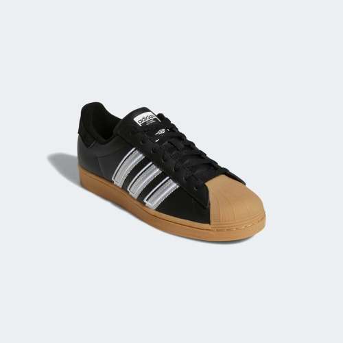 adidas Men`s SUPERSTAR Black / Gum GZ4746 Size UK 11.5 (SA 11.5)