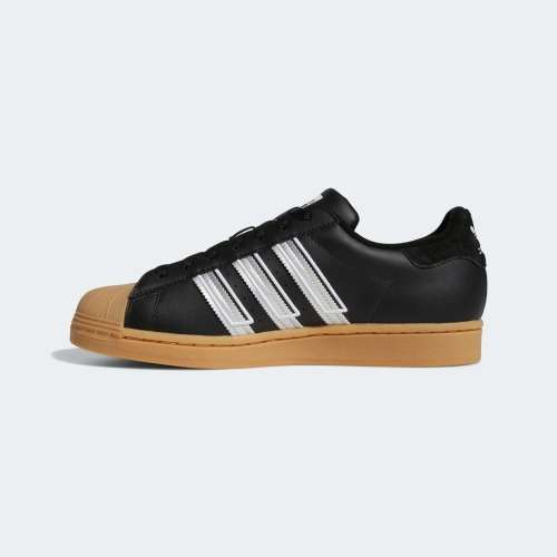 adidas Men`s SUPERSTAR Black / Gum GZ4746 Size UK 11.5 (SA 11.5)