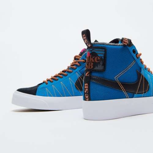 Nike Men`s SB Zoom Blazer Mid Premium Marina / Black DC8903 400 Size UK 9 (SA 9)