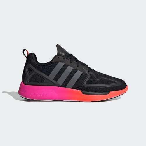 adidas Men`s ZX 2K FLUX Core Black / Grey Six / Shock Pink FV9970 Size UK 11 (SA 11)