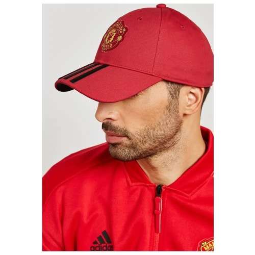 adidas UNISEX MANCHESTER UNITED BASEBALL CAP Real Red H62458 OSFM