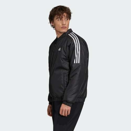 adidas Men`s ESSENTIALS INSULATED BOMBER JACKET Black GH4577 Size Medium
