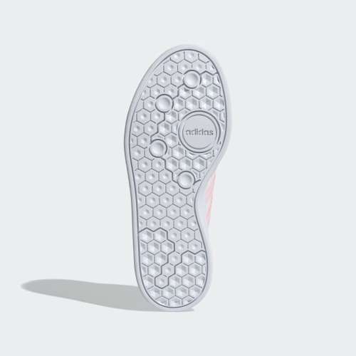 adidas Women`s BREAKNET Cloud White / Clear Pink / Silver Metallic FZ2466 Size UK 5 (SA 5)