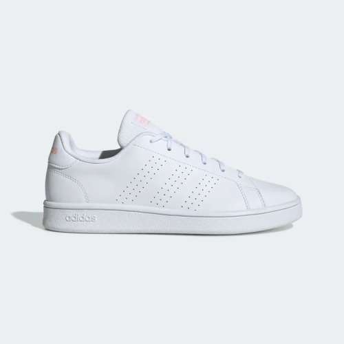 adidas Women`s ADVANTAGE BASE  Cloud White / Glow Pink EE7510 Size UK 6 (SA 6)