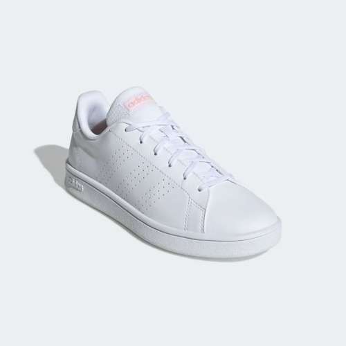 adidas Women`s ADVANTAGE BASE  Cloud White / Glow Pink EE7510 Size UK 6 (SA 6)