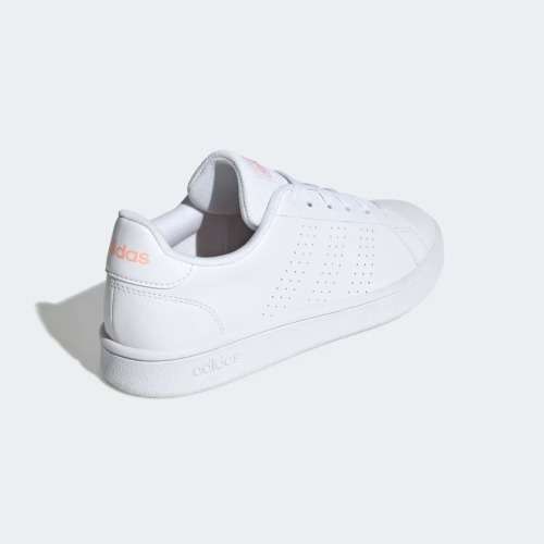 adidas Women`s ADVANTAGE BASE  Cloud White / Glow Pink EE7510 Size UK 6 (SA 6)