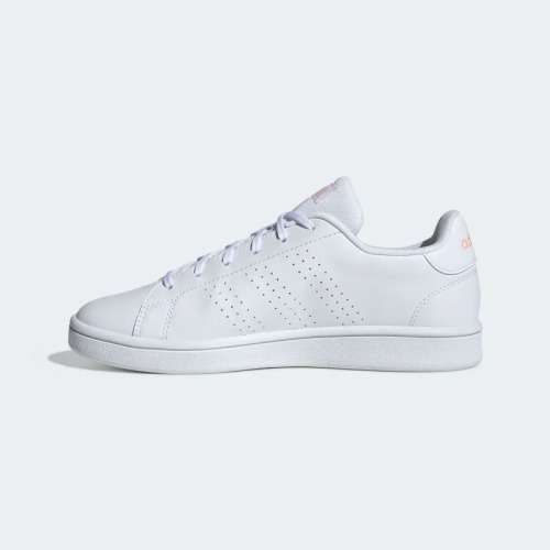 adidas Women`s ADVANTAGE BASE  Cloud White / Glow Pink EE7510 Size UK 6 (SA 6)