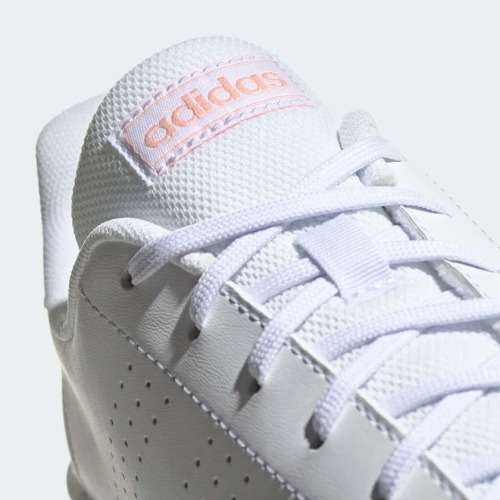 adidas Women`s ADVANTAGE BASE  Cloud White / Glow Pink EE7510 Size UK 6 (SA 6)