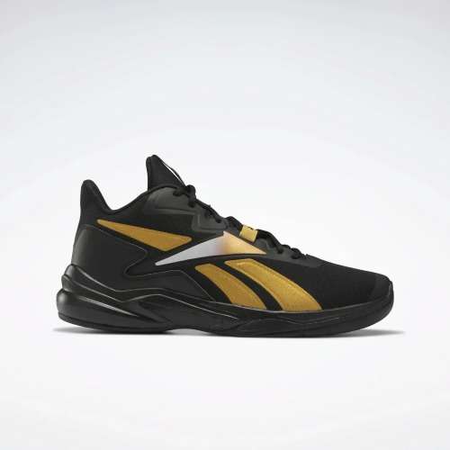 Reebok Men`s MORE BUCKETS Core Black/ Footwear White / Rbk Brass GY6297 Size UK 7 (SA 7)