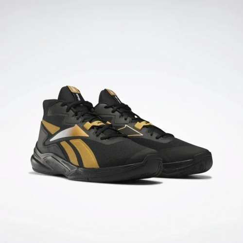 Reebok Men`s MORE BUCKETS Core Black/ Footwear White / Rbk Brass GY6297 Size UK 7 (SA 7)