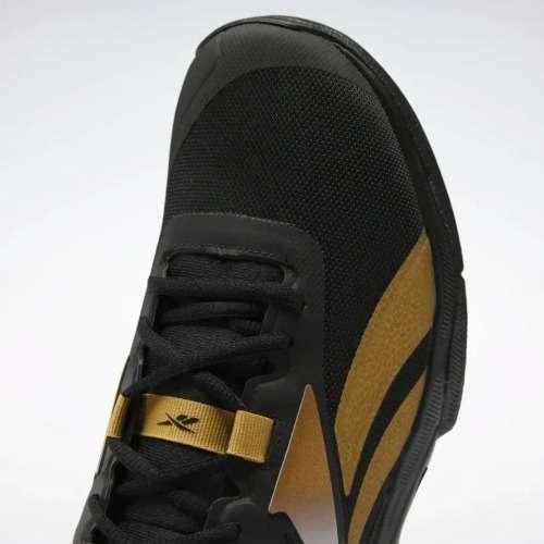 Reebok Men`s MORE BUCKETS Core Black/ Footwear White / Rbk Brass GY6297 Size UK 7 (SA 7)