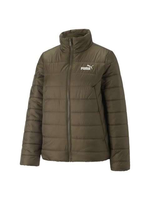 Puma Women`s ESS+ Padded Jacket Water Repellent Deep Olive 849398-62 Size Medium