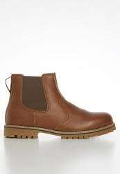 Jeep Men`s Heavy Cleat Leather Chelsea Boot Tan FMW19408 Size UK 11 (SA 11)