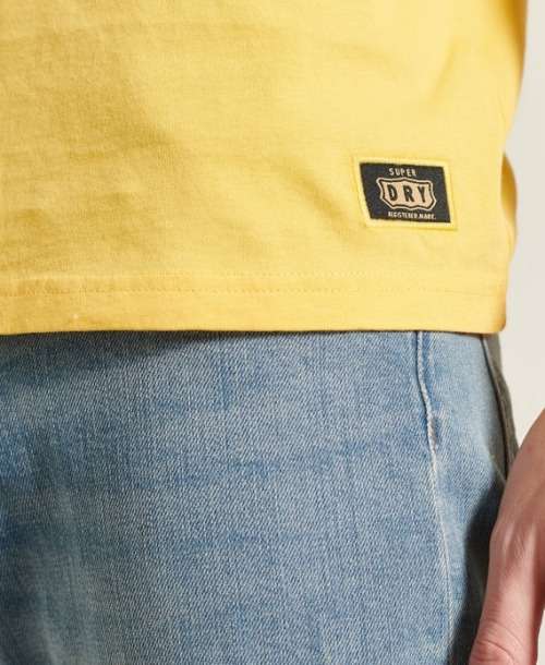 Superdry Men`s Boho Cut Off Graphic Vest Yellow Size XL