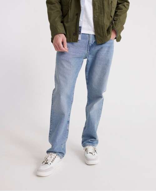 Superdry Men`s Ethan Classic Straight Jeans Royal Stone Light Size W32 L32
