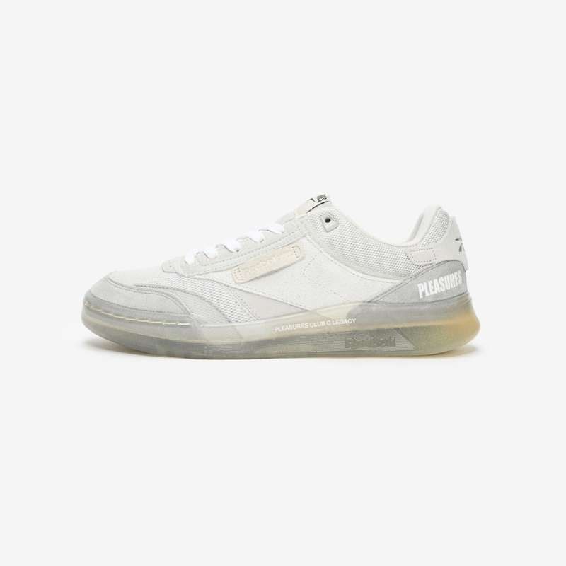 Reebok UNISEX Club C Legacy x Pleasures Pure Gray GW2639 Size UK 7 (SA 7)