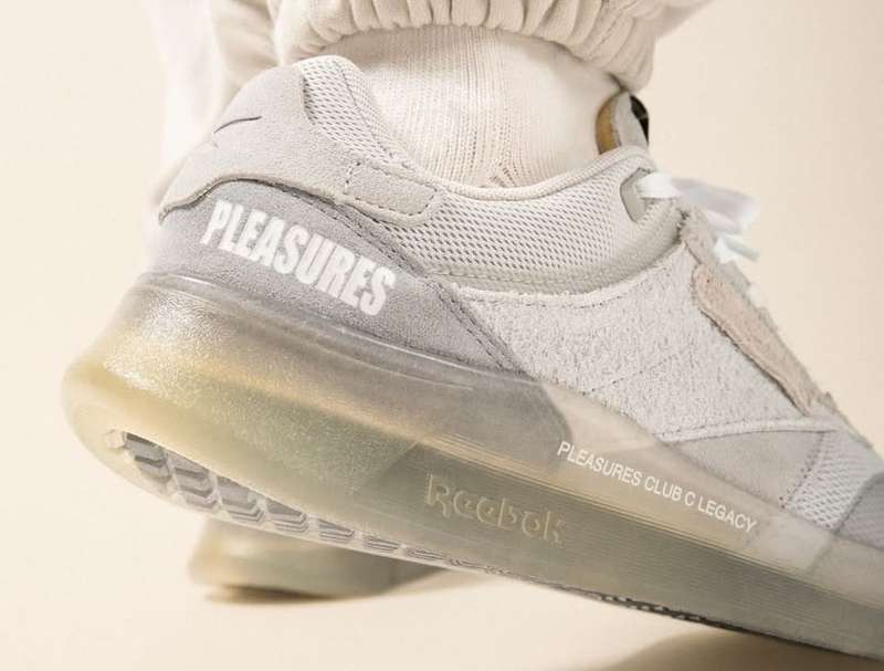 Reebok UNISEX Club C Legacy x Pleasures Pure Gray GW2639 Size UK 7 (SA 7)