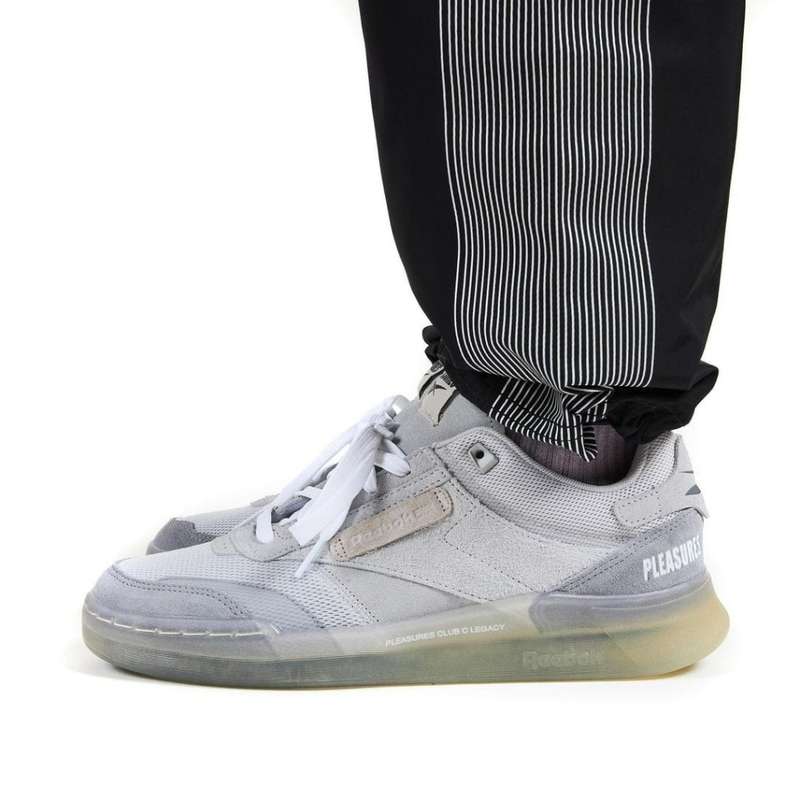 Reebok UNISEX Club C Legacy x Pleasures Pure Gray GW2639 Size UK 7 (SA 7)
